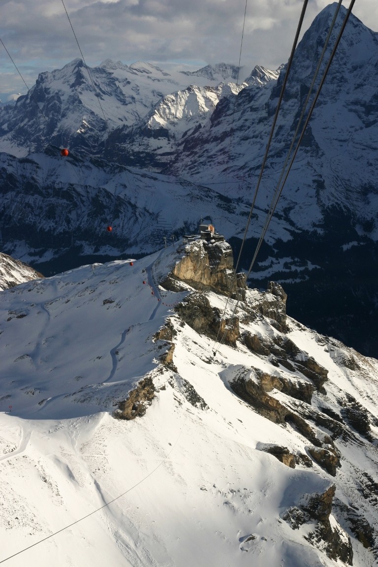 On Cable Car From Birg To The Schilthorn
